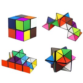 2-in-1 Infinity Rubik's Cube, Multicoloured Rubik's Cube Set, for Children and Adults, Durable Puzzle Cube for Children and Adults