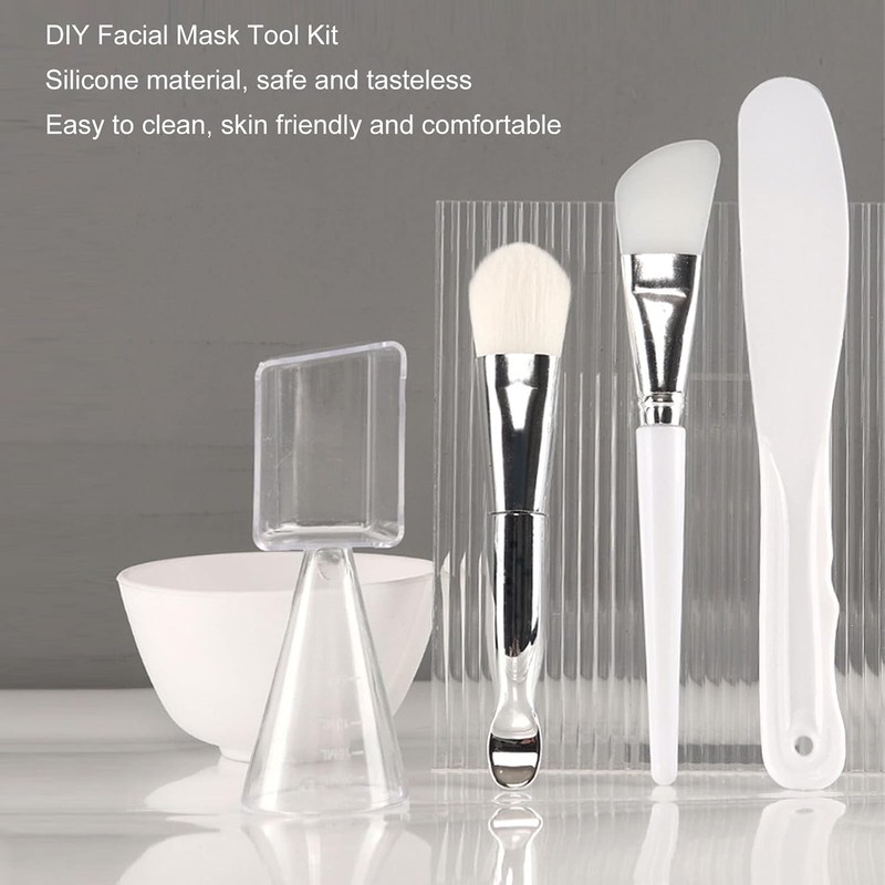 ZJchao 5Pcs Kit de Mascarilla Facial DIY con Cepillo de