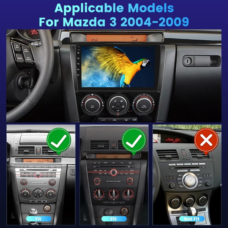 [2+64G] Android 15 Radio for Mazda 3/Mazda3 2004-2009: NHOPEEW 9
