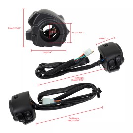 KEEPDSGN 1" Handlebar Switches Control Black For 1996-2012 Harley Davidson Sportster Dyna