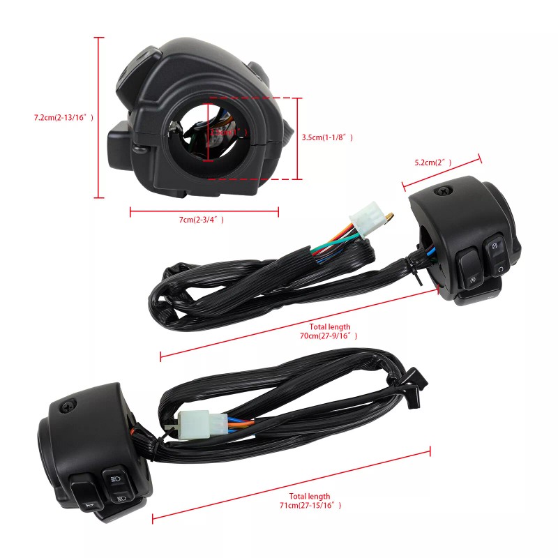KEEPDSGN 1" Handlebar Switches Control Black For 1996-2012 Harley Davidson