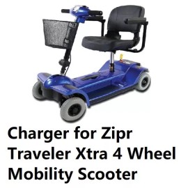 Coming data 🔥ac adapter Battery Charger for Zipr Traveler Xtra 4 Wheel mobility scooter