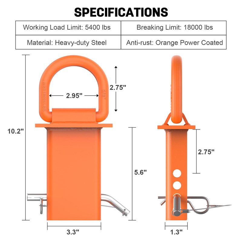 5/8” Stake Pocket Tie Down D Rings | Heavy Duty