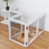 ZJSF ZJSF Freestanding Foldable Extra Wide Wooden White Indoor Puppy