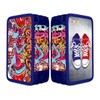 gimboo School Pencil Case with Accessories, blue, Motif - Graffiti