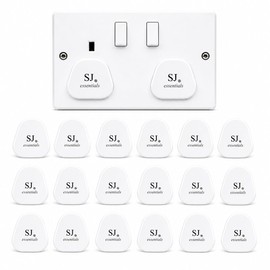 20 Pack Plug Socket Covers UK – Child P lug S ocket C overs Baby – White S ocket Inserts for UK 3-Pin Plug S ockets – Electrical Outlet P lug C overs (20)