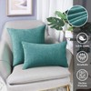 BRAWARM Chenille Throw Pillow Covers 18x18 Inches - Pack of
