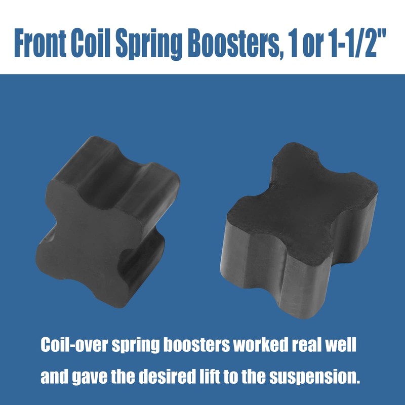 Heavy Duty Rubber Front Coil Spring Booster Kit, Rubber Coil