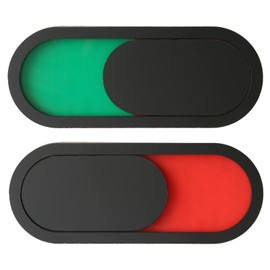 2PCS Privacy Slide Door Sign Do not Disturb Toilet Occupancy Sign, Red Green Slider Indicator Frosted Acrylic for Home Office Conference Hotles Hospital, Black