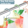 Wenqik 12 Pcs Colorful Shower Curtain Hooks Bohemian Rainbow Color