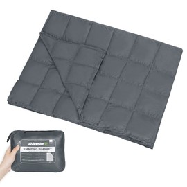 4Monster Camping Blanket Packable, Camping Quilt, Insulated Blanket Hammock Quilt, Camping Blanket for Cold Weather, Picnic, Hiking, Airplane, Travel, Beach, Stadium, Outdoor Gear, Grey, XL