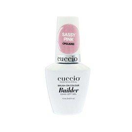 Cuccio Builder Gel for Nails 13ml, Hard Builder Gel for Nail Extensions, Nail Sculpting, Overlay, Nail Strengthening, UV/LED Cure, Professional Salon Use, Sassy Pink
