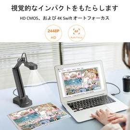 Gawervan 8MP Calligraphy and Drawing Camera, USB Camera with Microphone, 3 Level LED Light, Up/Down/Left and Right Image Reverse, Use for Mac OS, Windows, Zoom and OBS Learning and Teaching