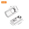 sourcing map 50Pcs M6 T Spring Nut Fastener Carbon Steel