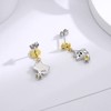 925 Sterling Silver Halloween Earrings Cute Pumpkin Ghost Stud Earrings