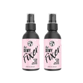 W7 The Fixer Makeup Setting Spray - Dewy Finish - Long-Lasting, Ultra-Fine Formula - Cruelty Free and Vegan - 2 Pack
