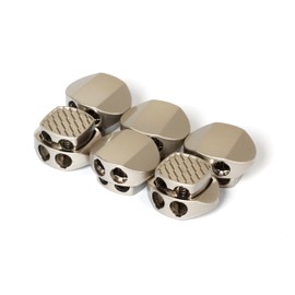 Proooooces Cord Stoppers, 2 Holes, 0.2 inches (4 mm), 6 Pieces, Cord Lock, Laces, Fasteners, Drawcord, Stopper, Strap, Paracord, Chin Strap for Hats, Cord Lock, Handmade Fasteners, Material Parts, DIY Crafts, Handmade Materials, Silver