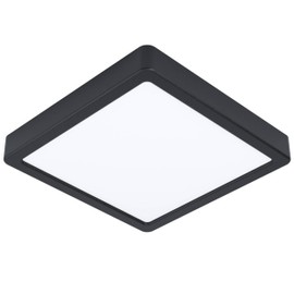 EGLO connect.z Fueva-Z Smart Home LED Bathroom Ceiling Light L x W 21 cm ZigBee App and Voice Control Alexa, Light Colour (Warm White/Cold White), Dimmable, Metal Surface Mounted Light Black, IP44