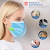 500 Pcs Blue Disposable Face Masks, 3 Ply Face Masks