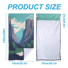 Zinytrae Car Seat Towel Covers Front Seats for Beach Swimming, Sports, Camping,Yoga. Absorb Sweat Easy to Clean, Protect from Damage by Sweat, Pets, and Scratches (Valley Serenity, 1 Pcs)