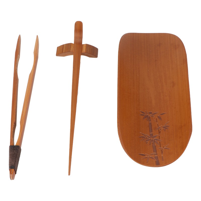 4Pcs set Tea Scoop Set Bamboo Hand Made Carving Tea