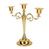 Metal Candle Holder 3 Arms High Gloss Retro Exquisite Candlestick