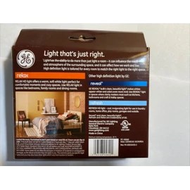 GE 40W Relax LED HD Light Bulb Candelabra Decorative Soft White (4-pack) NEW!