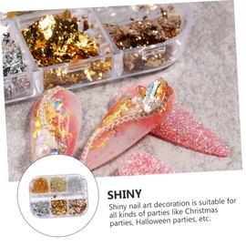 Healeved Nail Art Foil Glitter Sequins for Nail Decoration Safe Lightweight Stickers for Professional and Personal Use for All Party Themes