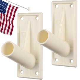 Operitacx Flag Pole Holder for Outside House, 2Pcs Wall Mounted Flag Pole Bracket, Flag Holder for House Porch & Outdoor