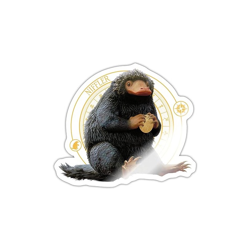 Spreadshirt Fantastic Beasts Niffler Sitting with Coin Sticker, 10 x