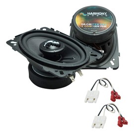 Harmony Audio Compatible with 1988-1994 Chevy CK Pickup HA-C46 4x6 New Premium Front Dash Replacement 150W Speakers and HA-724500 Speaker Replacement Harness