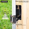 SANKINS 2 Way Heavy Duty Lockable Gate Latch, Black Anti-Sag