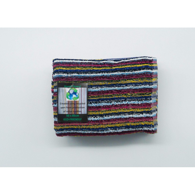 Lex's Linens Pack of 2 Eco-Friendly Multi Stripe Recycled Yarn