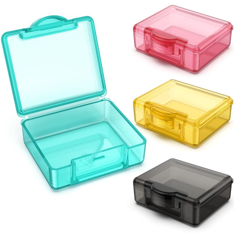 TecQach Small Pill Box 4 pcs,Cute Travel Pill Organizer Case