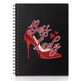 QYUVK Boss Lady Hardcover 160 Pages Spiral Notebooks, Appreciation Boss Gift, Thank You Boss Gift, Retirement Going Away Gift for Women Boss Mentor Leade, Boss Day Gift for Boss Lady