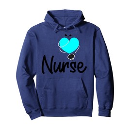 Nurse Heart With Stethoscope RN Nurse Practitioner Nursing Pullover Hoodie