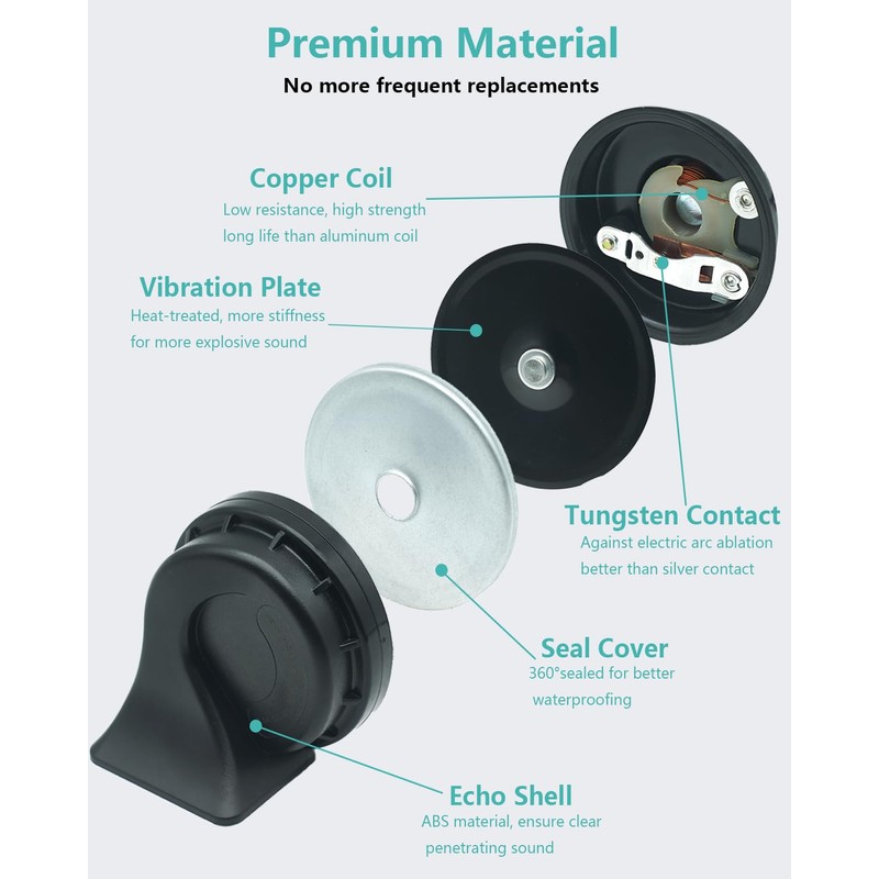 NEOGET Car Horn for Hyundai Kia, Multifunction Loud High Low