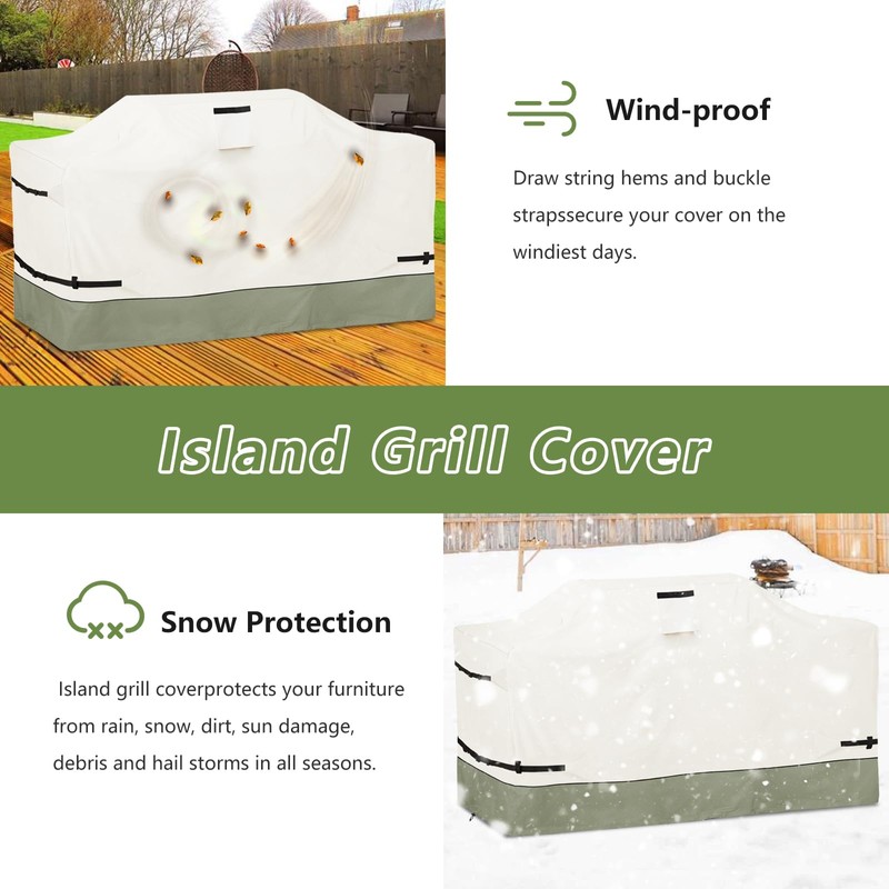 Osileyo 98 Inch Island Grill Cover - 600D Heavy Duty