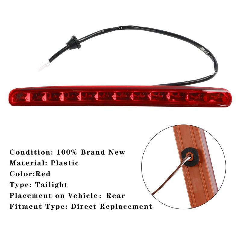 Topteng Rear High Mount Brake Stop Light Lamp Suitable for