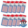 Nichiban ML1411-10P Color Labels, 0.2 inch (5 mm), Red