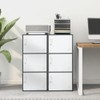 WISUNO 3 Door Vertical Stackable Storage Cabinet with Lock,Anti-Failing Device,