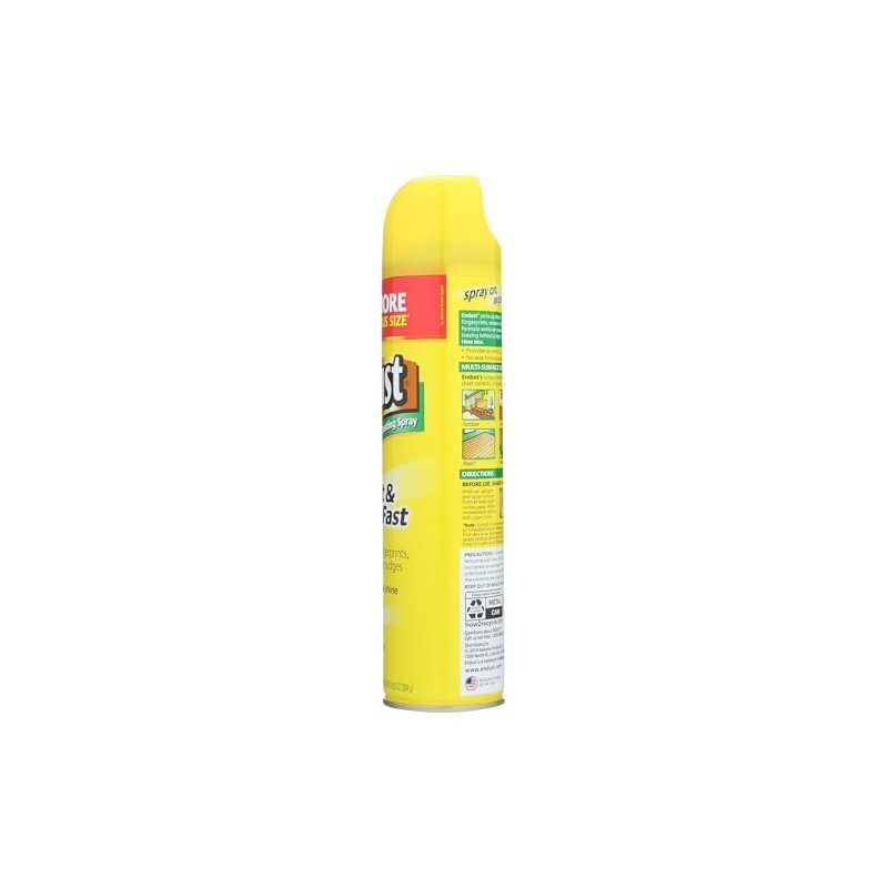 Endust Dust & Clean Fast Dusting Spray, Lemon Zest, 12.5