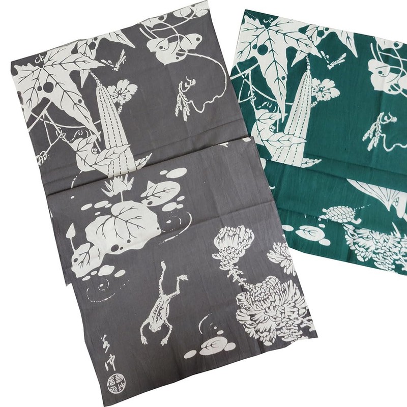 Geishido T-9 Tenugui Wakashi Garden Gray