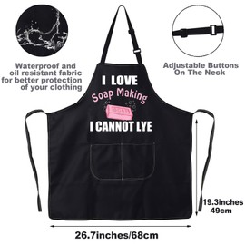 MYSOMY Soap Maker Apron Soap Making Gifts i Love Soap Making i Cannot Lye Homemade Soaping Gifts (I Love Soap Making I Cannot Lye Apron)