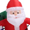3.9ft Inflatable Santa with Gift Bag Light Decoration Polyester Easy