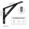Heavy Duty Shelf Brackets with Screws Black Wall Mounted Supporters