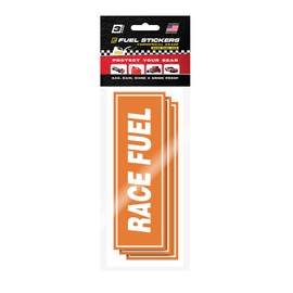 Race Fuel Label for Racing Gas Can, Drums, Containers and Tanks - Weather Proof, Ultra Durable, Commercial Grade Labels by Fuel Stickers - USA Made (6x2 inch), 3 Labels
