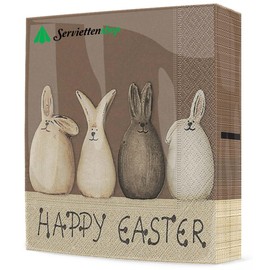 20 Servietten Happy Easter Bunnies ? Happy Easter Hasen/Ostern/Frühling 33x33cm