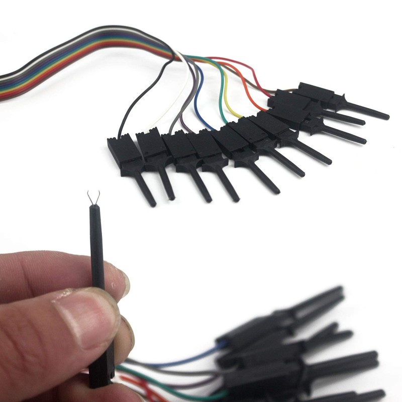 Ytian USB Logic analyzer Test Hook Clip Grabber Jumper Wires