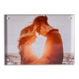 4 x 6 Acrylic Photo Frame Block, Freestanding Picture Frame (Clear) - Gift or Display in your Home or Office